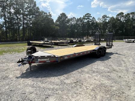 New 2027 Diamond C LPX Equipment Trailer, 82x24, BIG 10K Super Single Axles, #15,550 lbs Payload