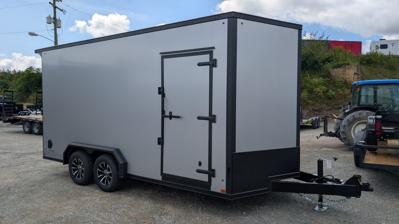 New 2026 BELMONT 7.5 x 16 V-Nose Cargo Trailer w/ Ramp Door (90" INSIDE HEIGHT!!!)