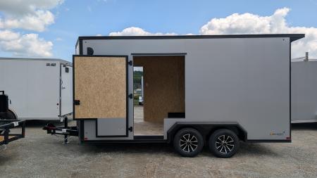 New 2026 BELMONT 7.5 x 16 V-Nose Cargo Trailer w/ Ramp Door (90" INSIDE HEIGHT!!!)