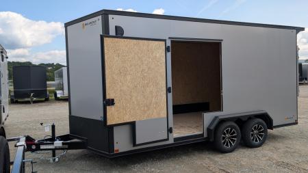 New 2026 BELMONT 7.5 x 16 V-Nose Cargo Trailer w/ Ramp Door (90  INSIDE HEIGHT!!!)
