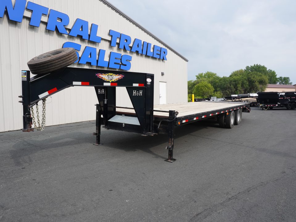 Used 2007 H&H Trailers 8.5x30 Gooseneck Deckover Trailer