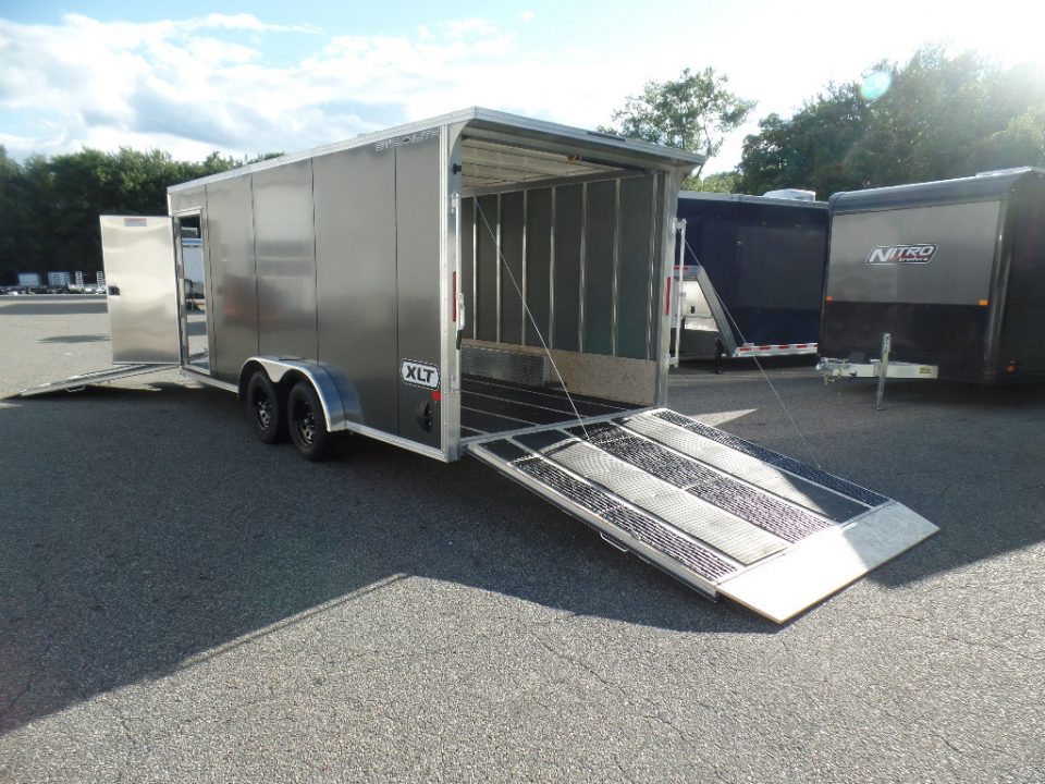 New 2027 ALCOM 3 Place Snowmobile 7.5X18 +5'V nose with ramp Snowmobile Trailer