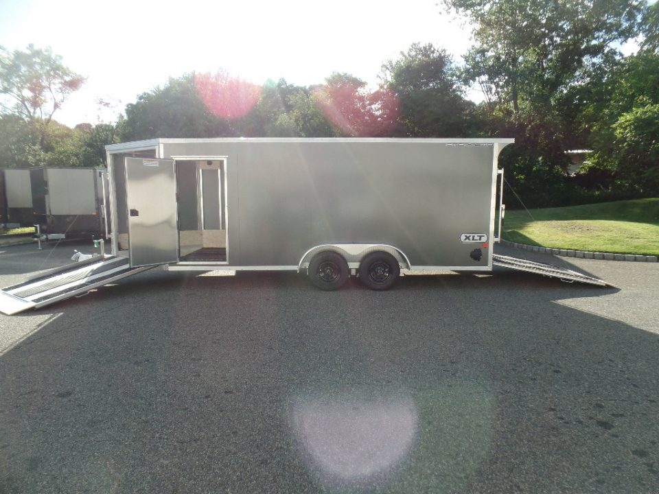 New 2027 ALCOM 3 Place Snowmobile 7.5X18 +5'V nose with ramp Snowmobile Trailer