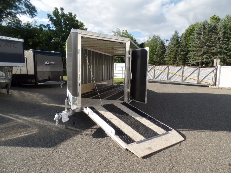 New 2027 ALCOM 3 Place Snowmobile 7.5X18 +5'V nose with ramp Snowmobile Trailer