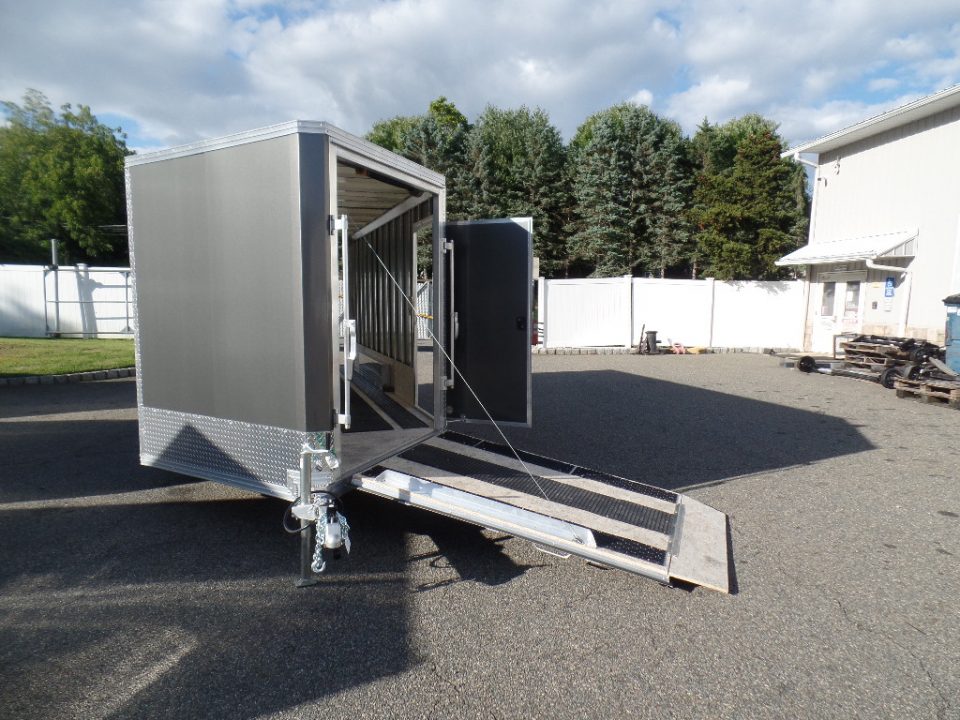 New 2027 ALCOM 3 Place Snowmobile 7.5X18 +5'V nose with ramp Snowmobile Trailer