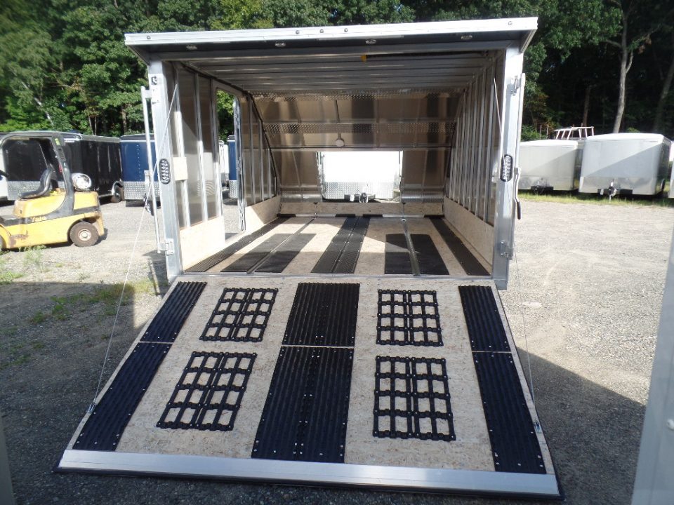 New 2025 ALCOM 2 Place Enclosed Snowmobile Trailer, Aluminum Frame, Galvanized Axle, Ramp, Snowmobile Trailer