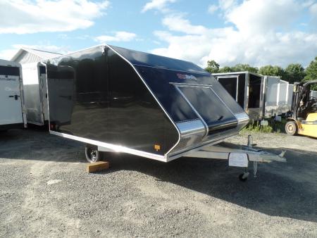 New 2025 ALCOM 2 Place Enclosed Snowmobile Trailer, Aluminum Frame, Galvanized Axle, Ramp, Snowmobile Trailer