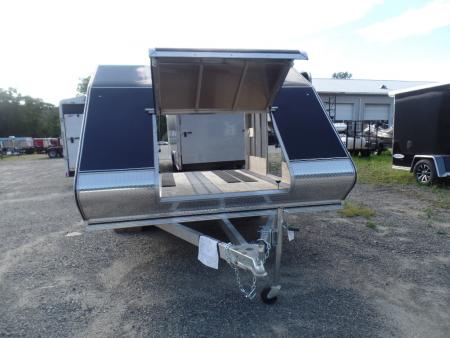 New 2025 ALCOM 2 Place Enclosed Snowmobile Trailer, Aluminum Frame, Galvanized Axle, Ramp, Snowmobile Trailer