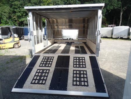 New 2025 ALCOM 2 Place Enclosed Snowmobile Trailer, Aluminum Frame, Galvanized Axle, Ramp, Snowmobile Trailer