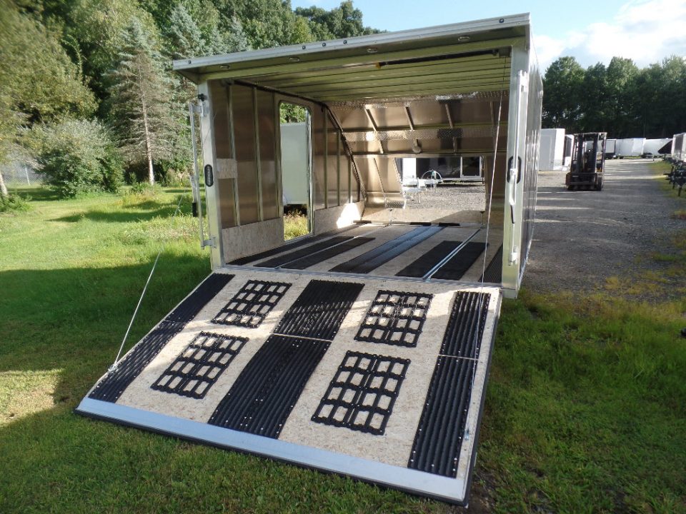New 2025 ALCOM 2 Place Enclosed Snowmobile Trailer, Aluminum Frame, Galvanized Axle, Ramp, Snowmobile Trailer