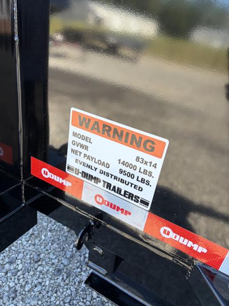 New 2027 U-Dump 7X14 Dump Trailer - HD Pro Series, 48" Sides, (NEW COMBO Gate/Ramp), 10 Ga Walls, 7 Ga Floor, 14K GVWR