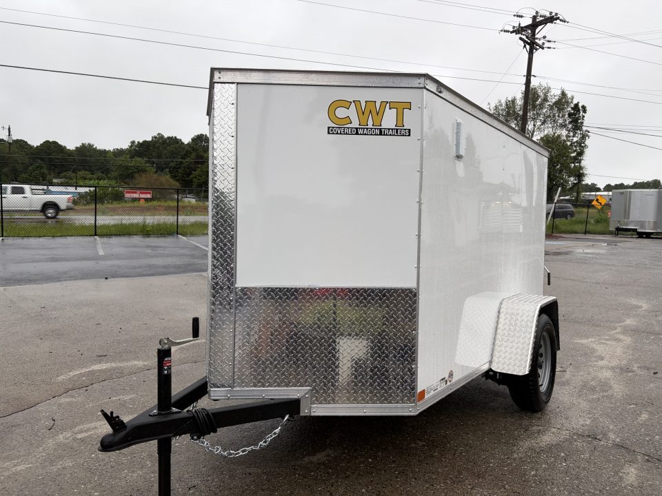 New 2027 Covered Wagon 5x8 Enclosed, 5' Height, Rear Double Door