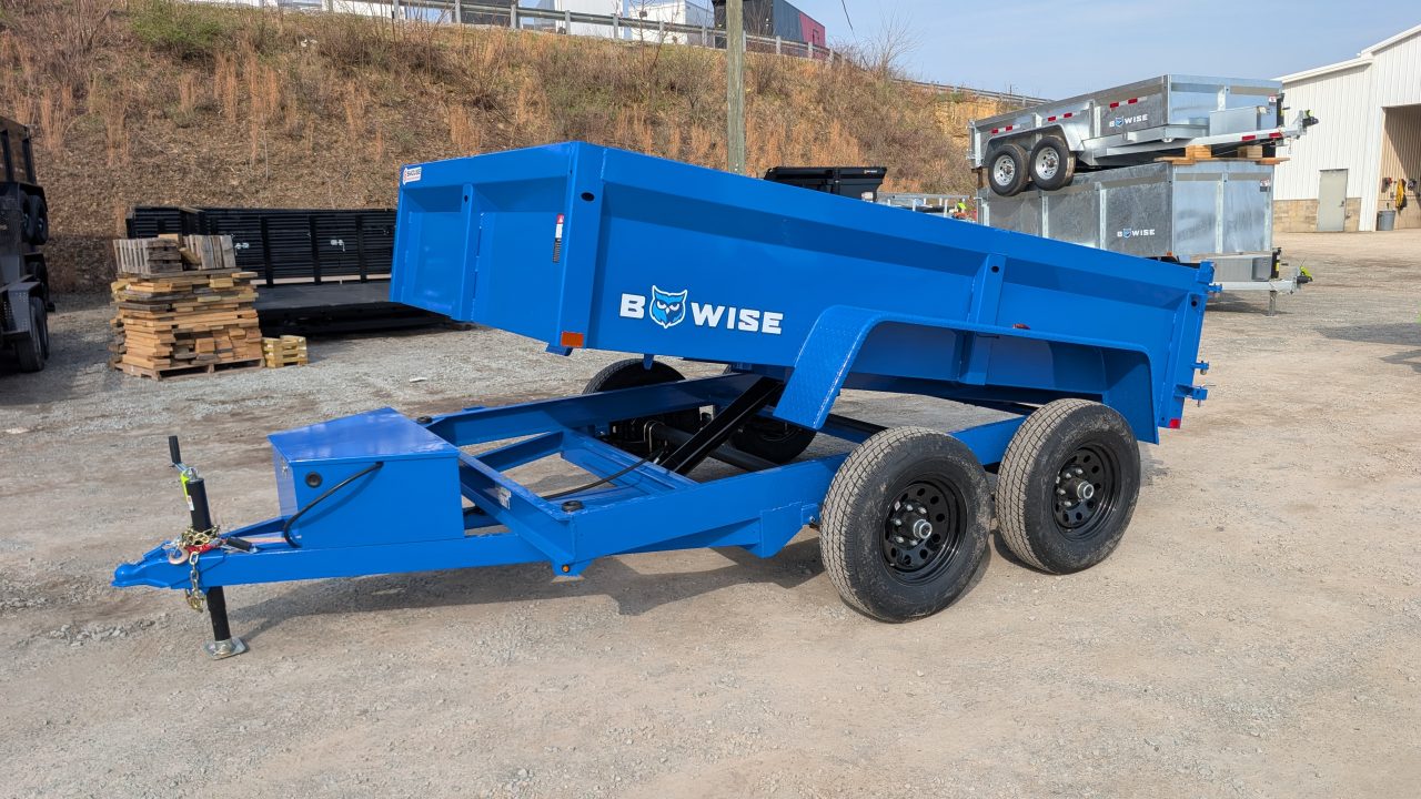 New 2027 BWise 6x10 Lo Pro Equipment Dump w/ Underbody Ramps (7000# GVW)