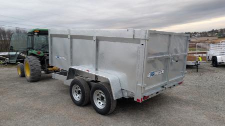 New 2026 BWise 6x12 Lo Pro GALVANIZED Equipment Dump w/ 44  SIDES