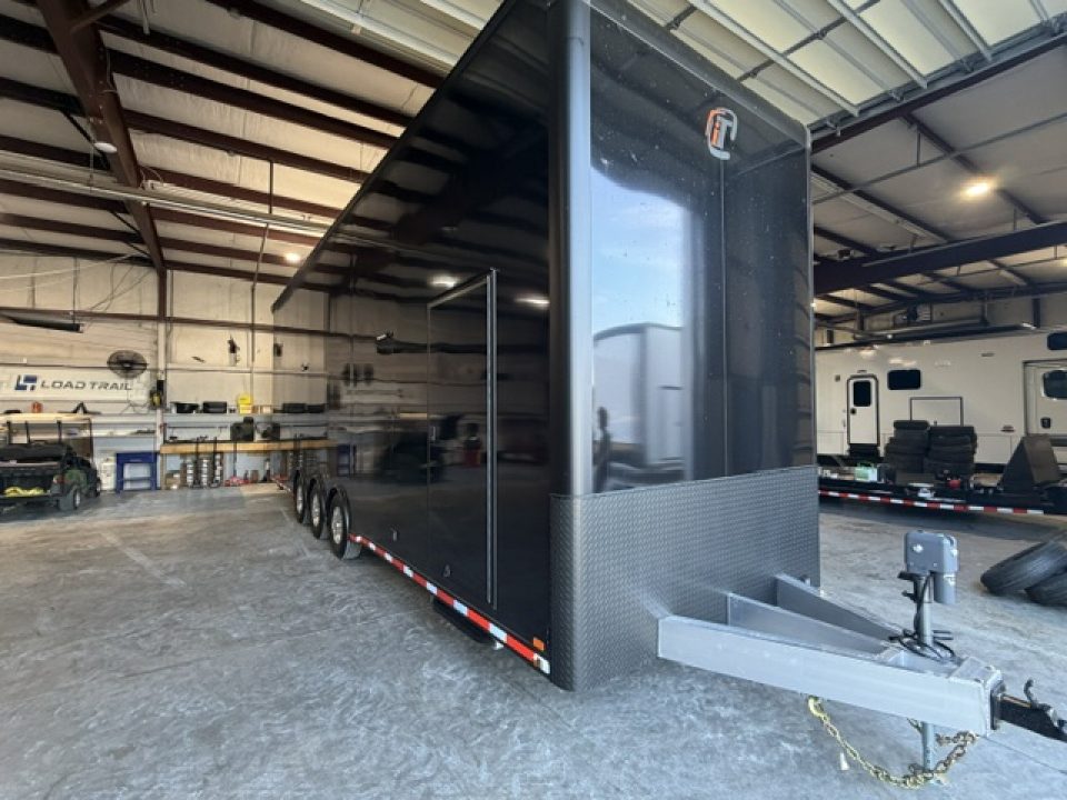 New In-Tech Lite 8.5x32 Stacker Race Trailer-21K - Black W/ Black Trim, RS Cabinets, Tool Drawers, WWC, HD Rear Ramp Door, etc.