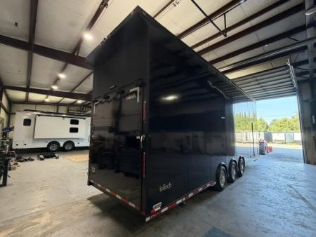 New In-Tech Lite 8.5x32 Stacker Race Trailer-21K - Black W/ Black Trim, RS Cabinets, Tool Drawers, WWC, HD Rear Ramp Door, etc.
