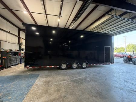 New In-Tech Lite 8.5x32 Stacker Race Trailer-21K - Black W/ Black Trim, RS Cabinets, Tool Drawers, WWC, HD Rear Ramp Door, etc.