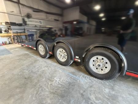 New In-Tech Lite 8.5x32 Stacker Race Trailer-21K - Black W/ Black Trim, RS Cabinets, Tool Drawers, WWC, HD Rear Ramp Door, etc.