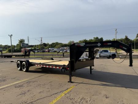 New #038526 2027 DIAMOND T HDSKP1408TDGN 24 X 83 TANDEM AXLE 14K GOOSENECK TILT DECK TRAILER