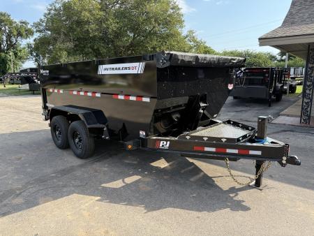 New 2027 PJ 83 x14' BP Tandem Axle Low Pro Telescopic Dump w/ 48  Sides - DT