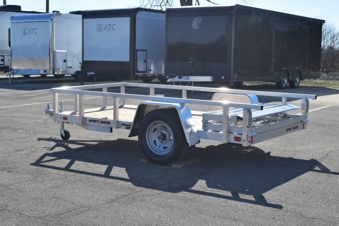 New Sport Haven 5x10 Aluminum Utility Trailer W/ BI-FOLD RAMP GATE
