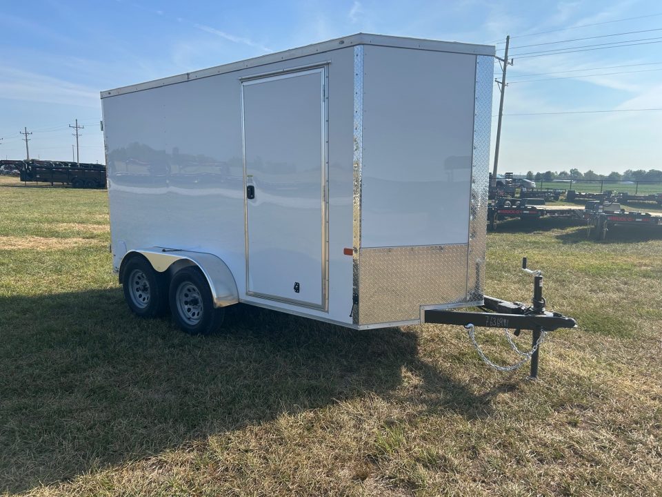 New 2027 Rock Solid 6x12 Tandem 7K Cargo w/ 6'6 Interior Height, Barn Doors, & .080 Exterior
