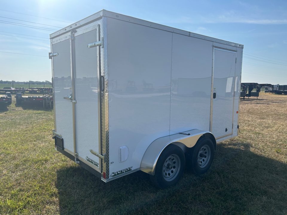 New 2027 Rock Solid 6x12 Tandem 7K Cargo w/ 6'6 Interior Height, Barn Doors, & .080 Exterior