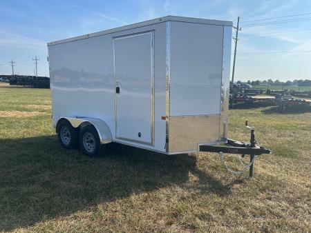 New 2027 Rock Solid 6x12 Tandem 7K Cargo w/ 6'6 Interior Height, Barn Doors, & .080 Exterior