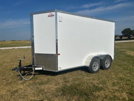 New 2027 Rock Solid 6x12 Tandem 7K Cargo w/ 6'6 Interior Height, Barn Doors, & .080 Exterior
