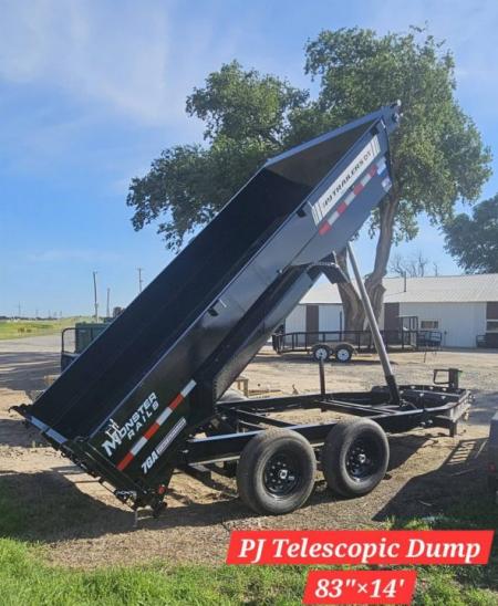New 2027 PJ Trailers 83  x 14' Telescopic (DT1) Dump Trailer