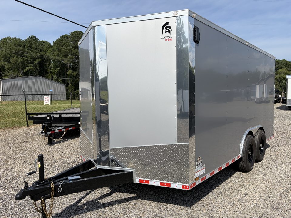 New 2027 Spartan 8.5x16 Pro-Series, Enclosed Trailer, 14K GVWR, Big Package 12" On Center Frame, Polycor, 7' Interior
