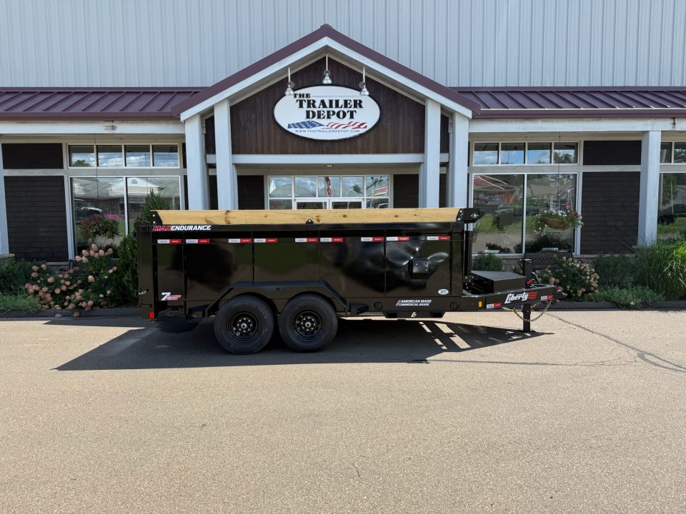 New Liberty 6'11" x 14' Telescopic Dump Trailer With High Sides 15.4K
