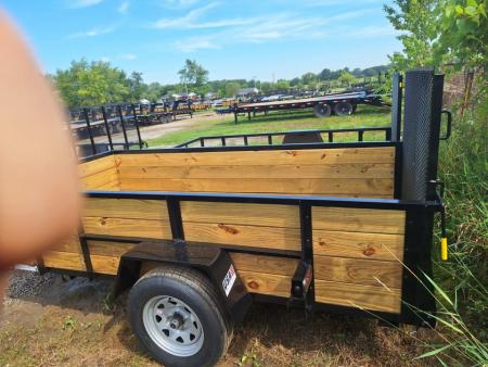 New 2027 AMO 5x10 High Woodside Utility Trailer W/Led Lights and Spring Assist Gate