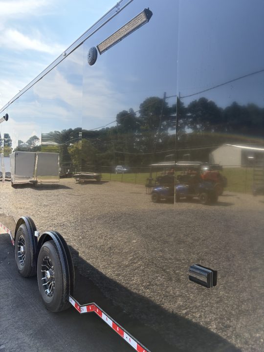 New 2027 Spartan 28' "Pro-Series" - BATHROOM Race Trailer, PolyCor, 7'4" Interior, 12K GVWR Torsion Spread Axles, A/C, Rubber Coin PKG