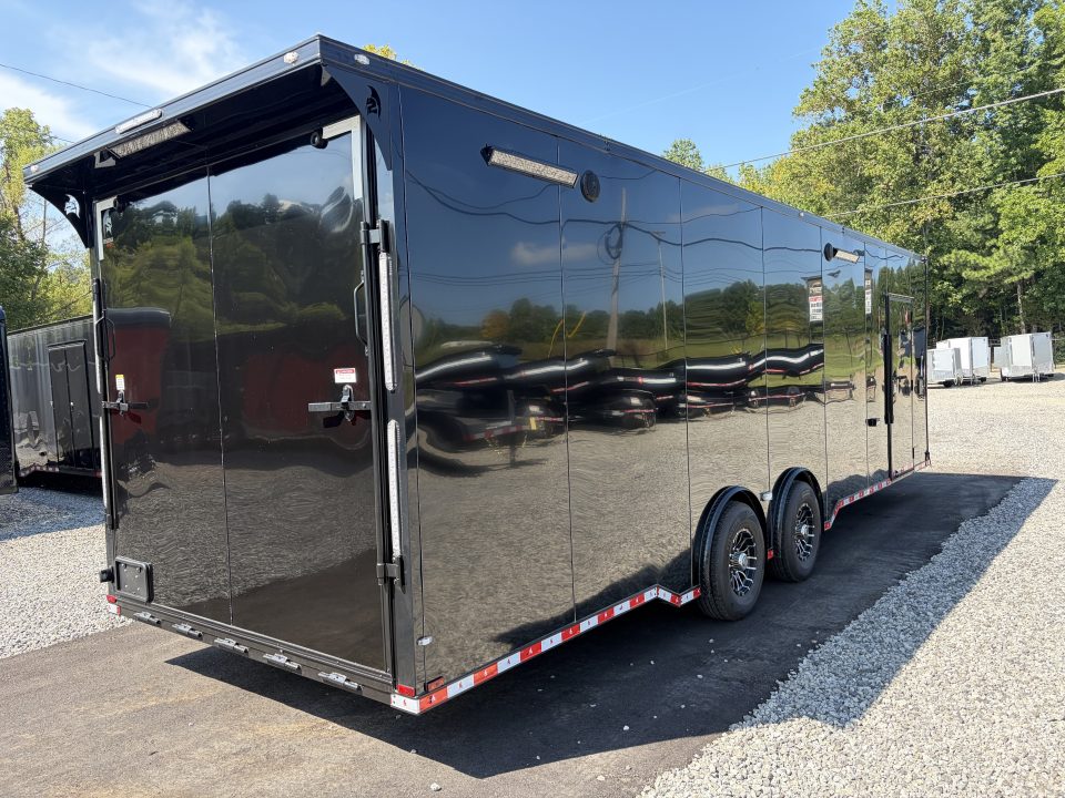 New 2027 Spartan 28' "Pro-Series" - BATHROOM Race Trailer, PolyCor, 7'4" Interior, 12K GVWR Torsion Spread Axles, A/C, Rubber Coin PKG