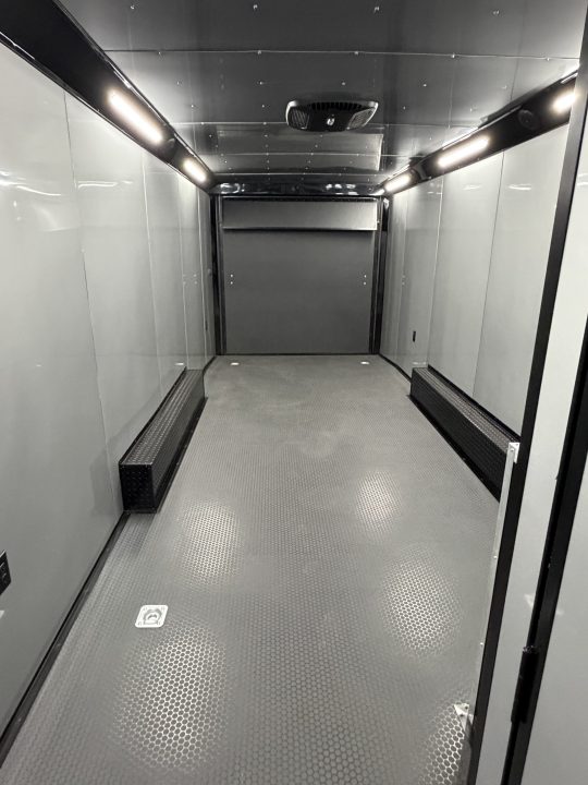 New 2027 Spartan 28' "Pro-Series" - BATHROOM Race Trailer, PolyCor, 7'4" Interior, 12K GVWR Torsion Spread Axles, A/C, Rubber Coin PKG