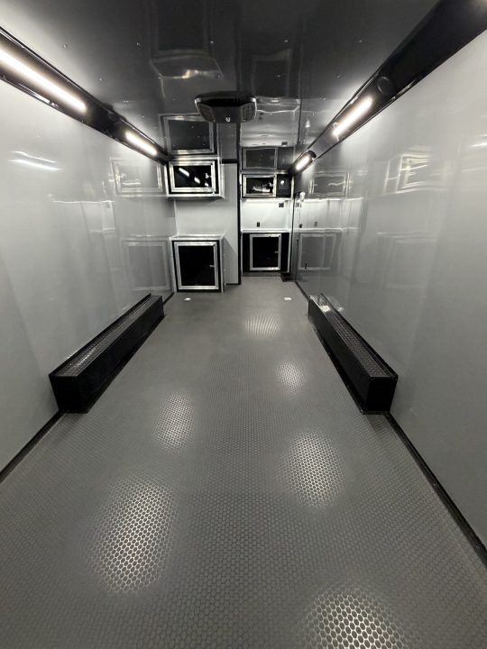 New 2027 Spartan 28' "Pro-Series" - BATHROOM Race Trailer, PolyCor, 7'4" Interior, 12K GVWR Torsion Spread Axles, A/C, Rubber Coin PKG