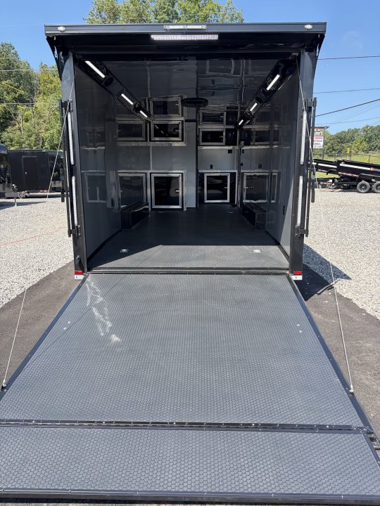 New 2027 Spartan 28' "Pro-Series" - BATHROOM Race Trailer, PolyCor, 7'4" Interior, 12K GVWR Torsion Spread Axles, A/C, Rubber Coin PKG