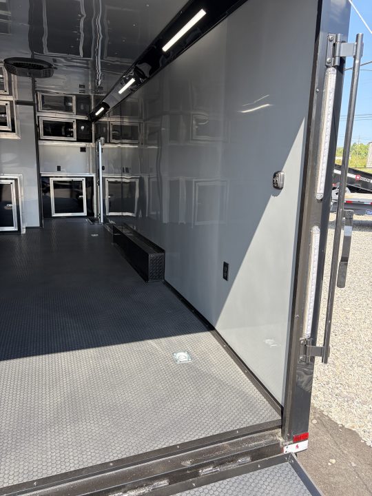 New 2027 Spartan 28' "Pro-Series" - BATHROOM Race Trailer, PolyCor, 7'4" Interior, 12K GVWR Torsion Spread Axles, A/C, Rubber Coin PKG