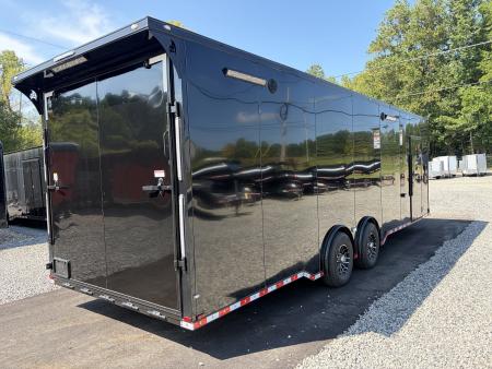 New 2027 Spartan 28' "Pro-Series" - BATHROOM Race Trailer, PolyCor, 7'4" Interior, 12K GVWR Torsion Spread Axles, A/C, Rubber Coin PKG