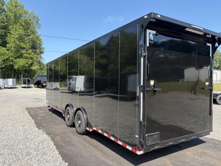 New 2027 Spartan 28' "Pro-Series" - BATHROOM Race Trailer, PolyCor, 7'4" Interior, 12K GVWR Torsion Spread Axles, A/C, Rubber Coin PKG