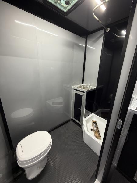 New 2027 Spartan 28' "Pro-Series" - BATHROOM Race Trailer, PolyCor, 7'4" Interior, 12K GVWR Torsion Spread Axles, A/C, Rubber Coin PKG