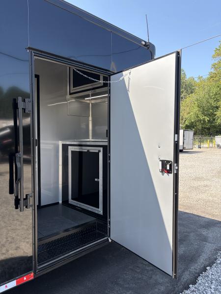 New 2027 Spartan 28' "Pro-Series" - BATHROOM Race Trailer, PolyCor, 7'4" Interior, 12K GVWR Torsion Spread Axles, A/C, Rubber Coin PKG