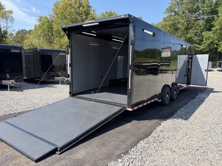 New 2027 Spartan 28' "Pro-Series" - BATHROOM Race Trailer, PolyCor, 7'4" Interior, 12K GVWR Torsion Spread Axles, A/C, Rubber Coin PKG