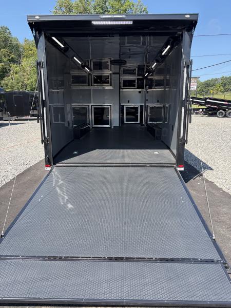 New 2027 Spartan 28' "Pro-Series" - BATHROOM Race Trailer, PolyCor, 7'4" Interior, 12K GVWR Torsion Spread Axles, A/C, Rubber Coin PKG