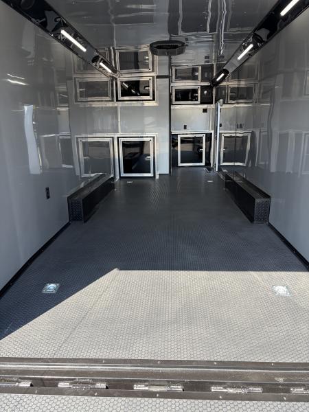 New 2027 Spartan 28' "Pro-Series" - BATHROOM Race Trailer, PolyCor, 7'4" Interior, 12K GVWR Torsion Spread Axles, A/C, Rubber Coin PKG