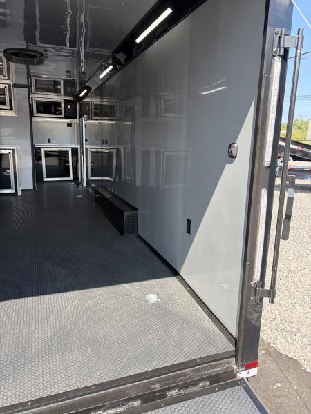 New 2027 Spartan 28' "Pro-Series" - BATHROOM Race Trailer, PolyCor, 7'4" Interior, 12K GVWR Torsion Spread Axles, A/C, Rubber Coin PKG