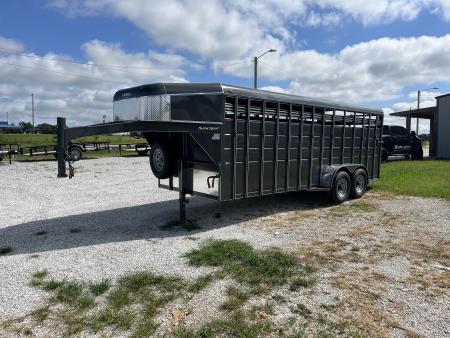 New 2026 Calico LIVESTOCK W/ 2 CUT GATES/ REAR SLIDER/ 6'8X20