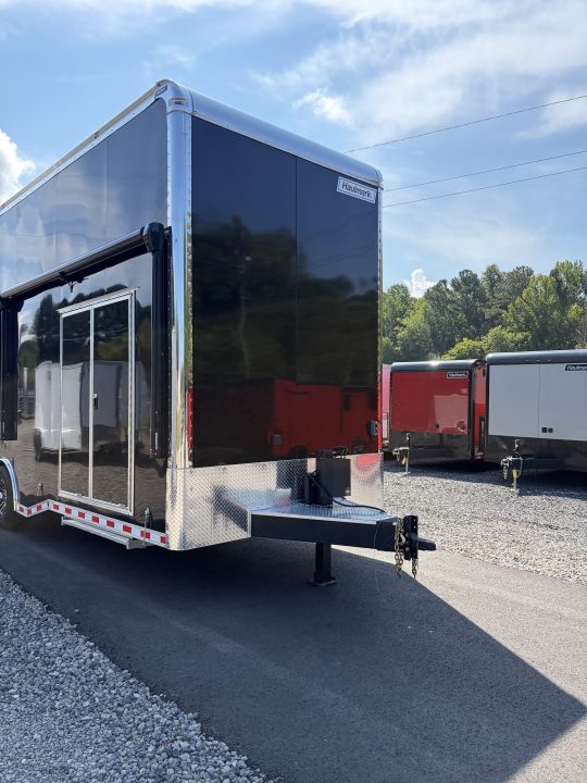 New 2027 Haulmark EDGE 28 Stacker Race Trailer, Finished Race Interior, 21K GVWR, Awnings, Lift