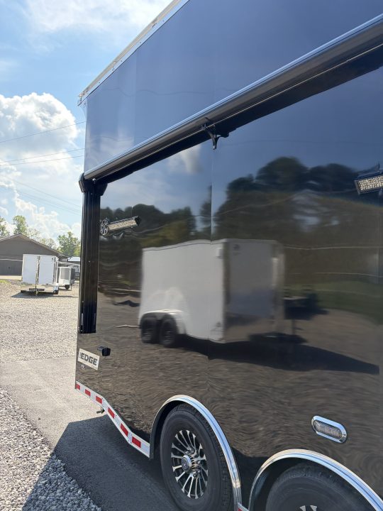 New 2027 Haulmark EDGE 28 Stacker Race Trailer, Finished Race Interior, 21K GVWR, Awnings, Lift